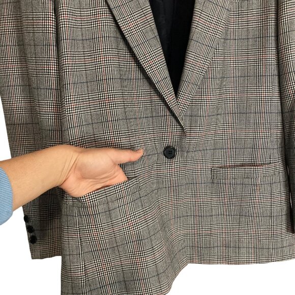 Saks Fit Avenue women gray blazer size 8 M casual style - Picture 8 of 15